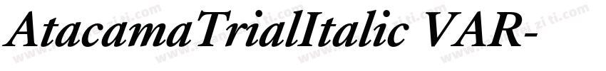 AtacamaTrialItalic VAR字体转换